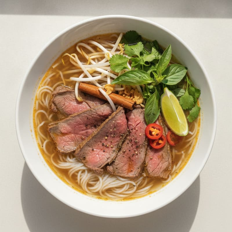 Beef Noodle Pho Soup