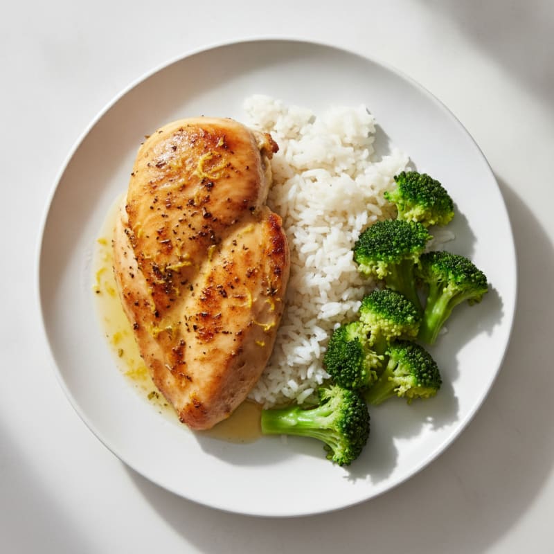 Lemon Herb Roasted Chicken with Rice