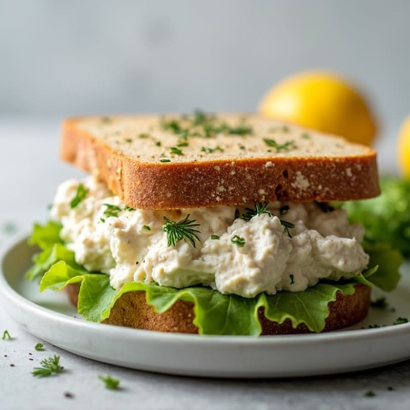 Herb-Seasoned Greek Yogurt Tuna Salad Sandwich