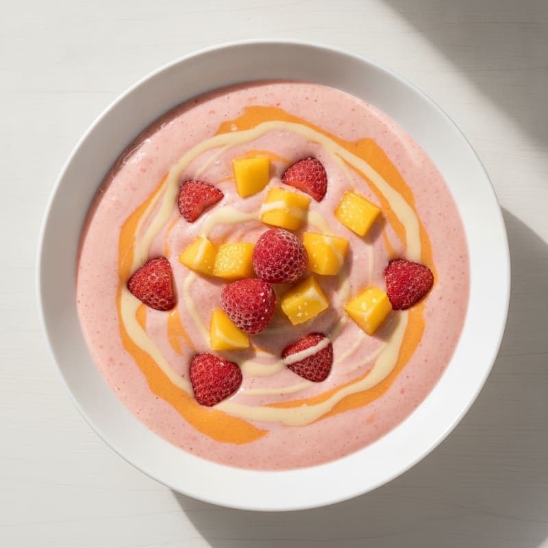 Strawberry Mango Greek Yogurt Smoothie