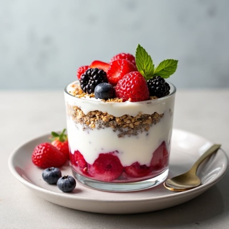 Silky Greek Yogurt Parfait with Berries and Chia