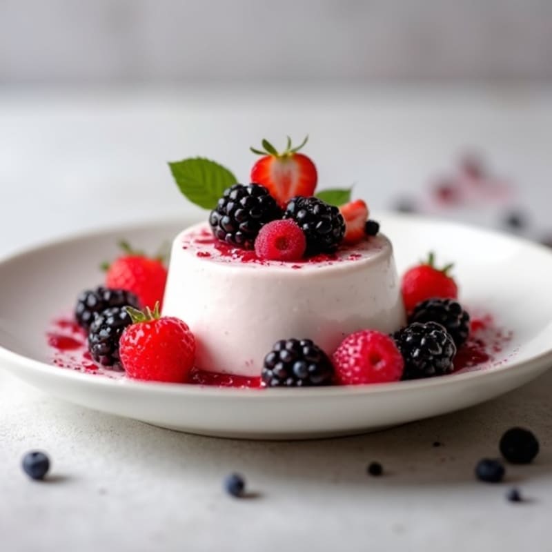 Silky Greek Yogurt Protein Mousse with Berries