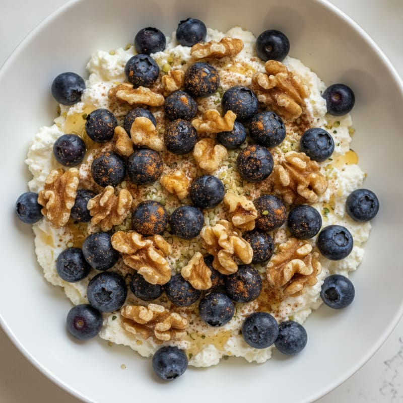 Crunchy Cottage Cheese Berry Bowl