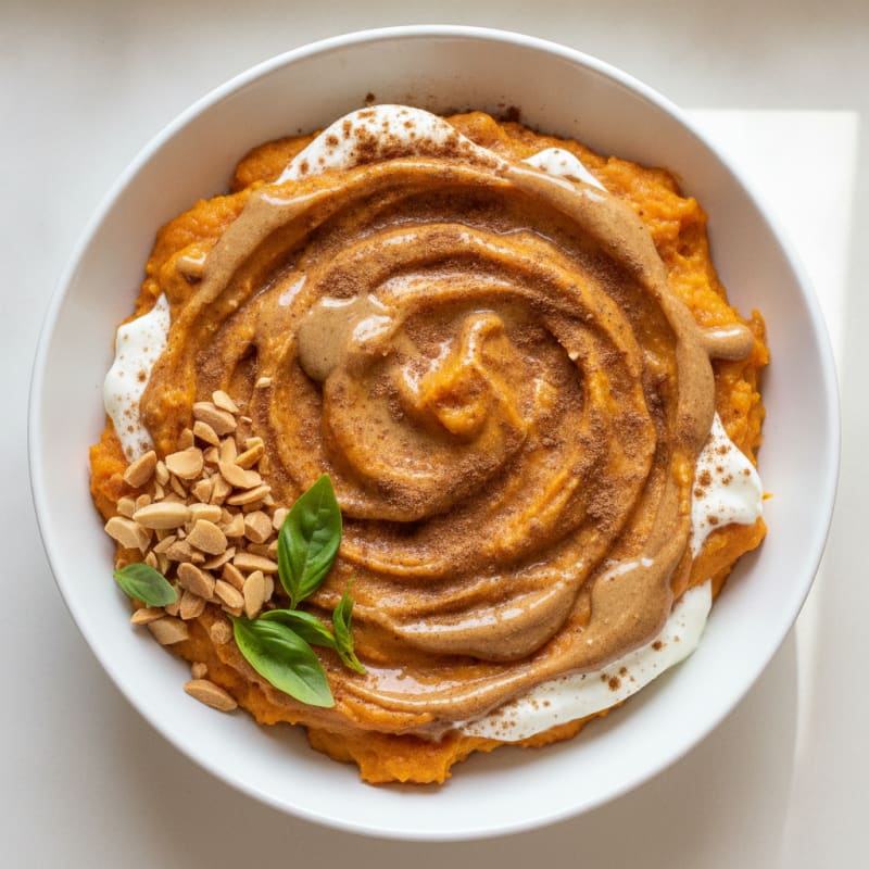 Creamy Greek Yogurt Protein Pudding with Sweet Potato Purée