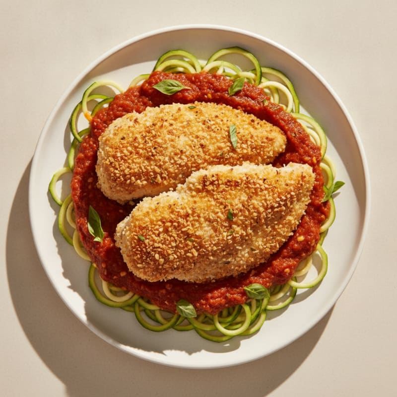 Parmesan-Crusted Chicken with Marinara Sauce