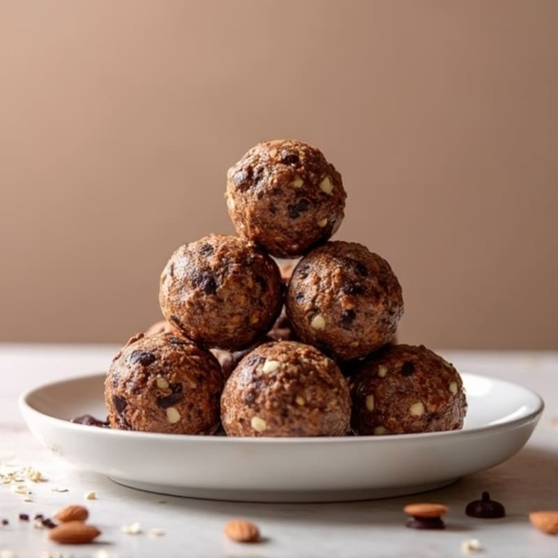 No-Bake Dark Chocolate Almond Energy Bites