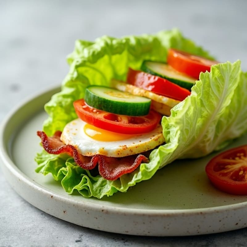 Crispy Turkey Bacon and Fresh Veggie Lettuce Wraps