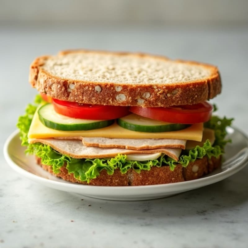 Fresh Turkey and Crispy Veggie Whole Wheat Sandwich