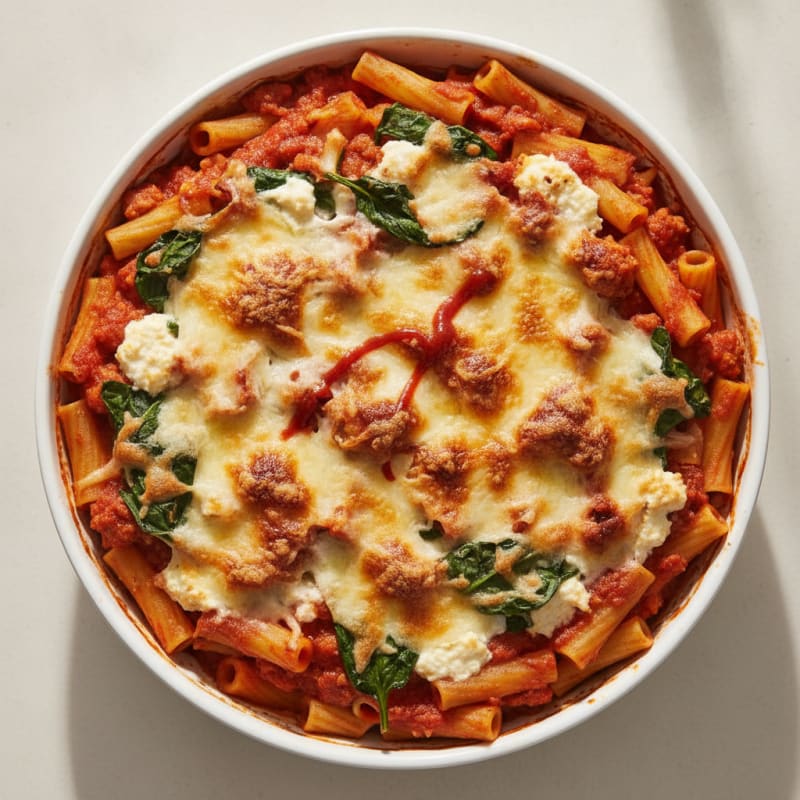 Classic Baked Ziti with Ricotta