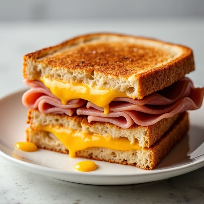 Hot Lean Ham and Swiss Crispy Melt
