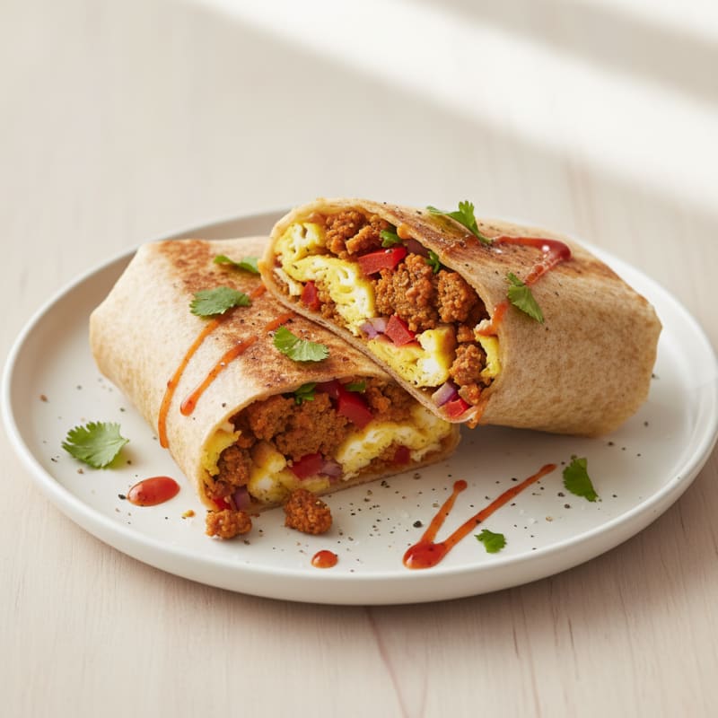 Smoky Chorizo and Egg Breakfast Burrito