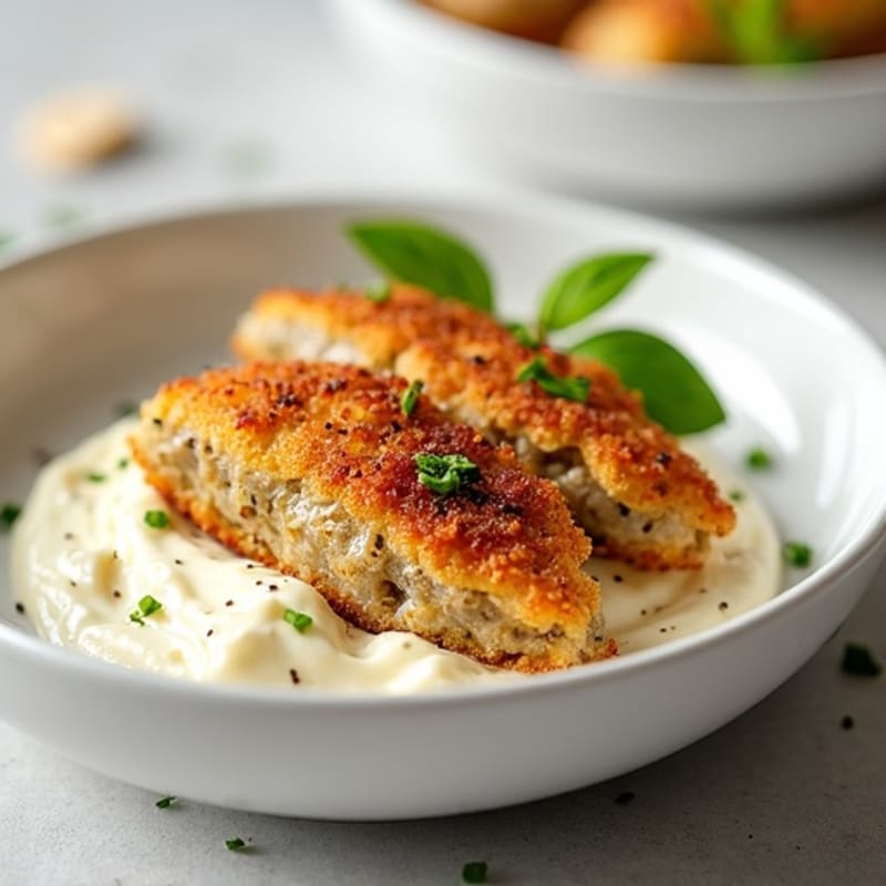 Crispy Sardines with Creamy Cottage Cheese