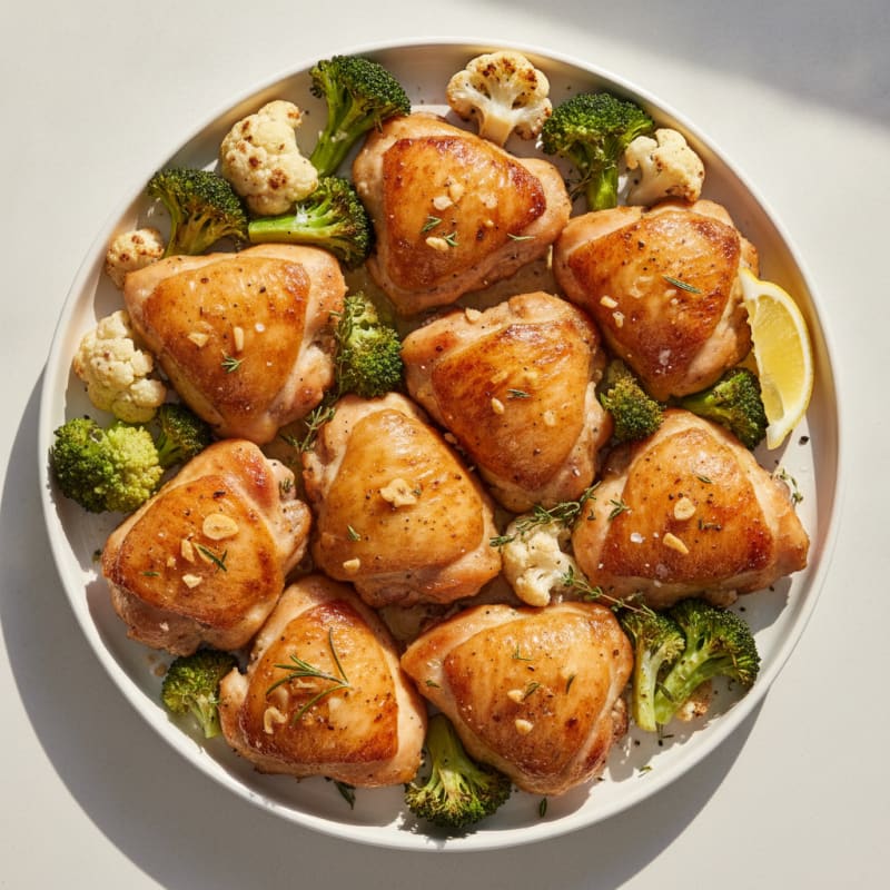 Garlic Herb Roasted Chicken Thighs