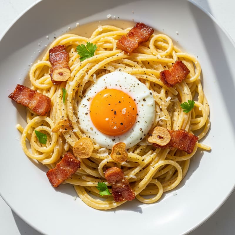 Classic Carbonara with Pancetta and Egg