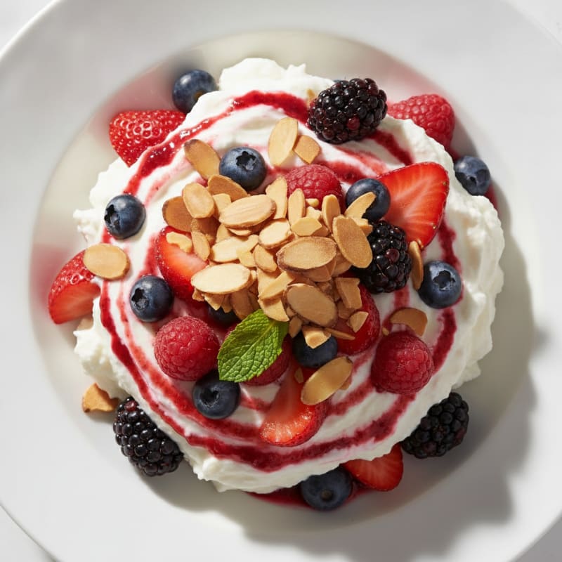 Greek Yogurt Protein Parfait with Mixed Berries