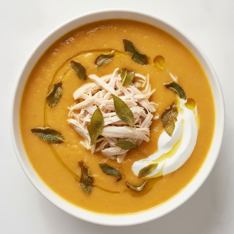 Roasted Butternut Squash Soup with Sage