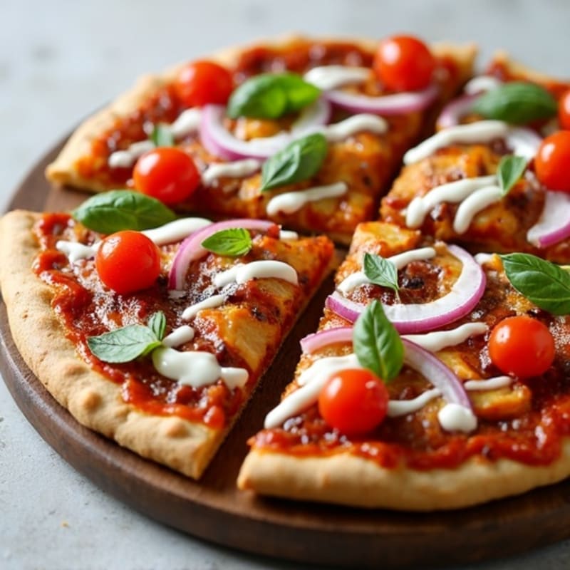 Sheet Pan BBQ Ranch Chicken Pizza