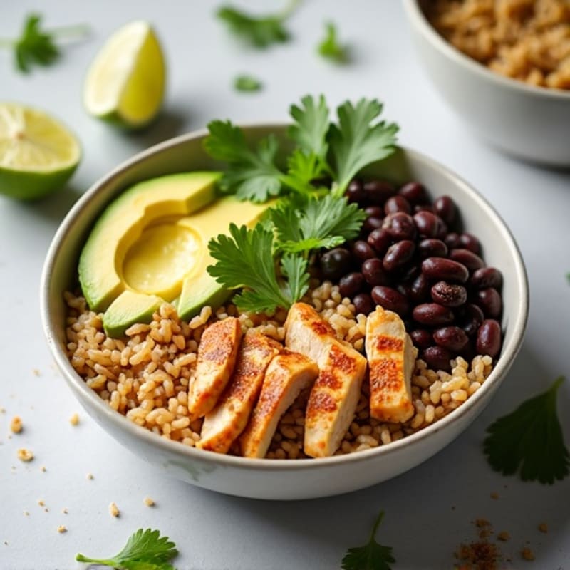 Cilantro-Lime Chicken Rice Bowl with Creamy Avocado