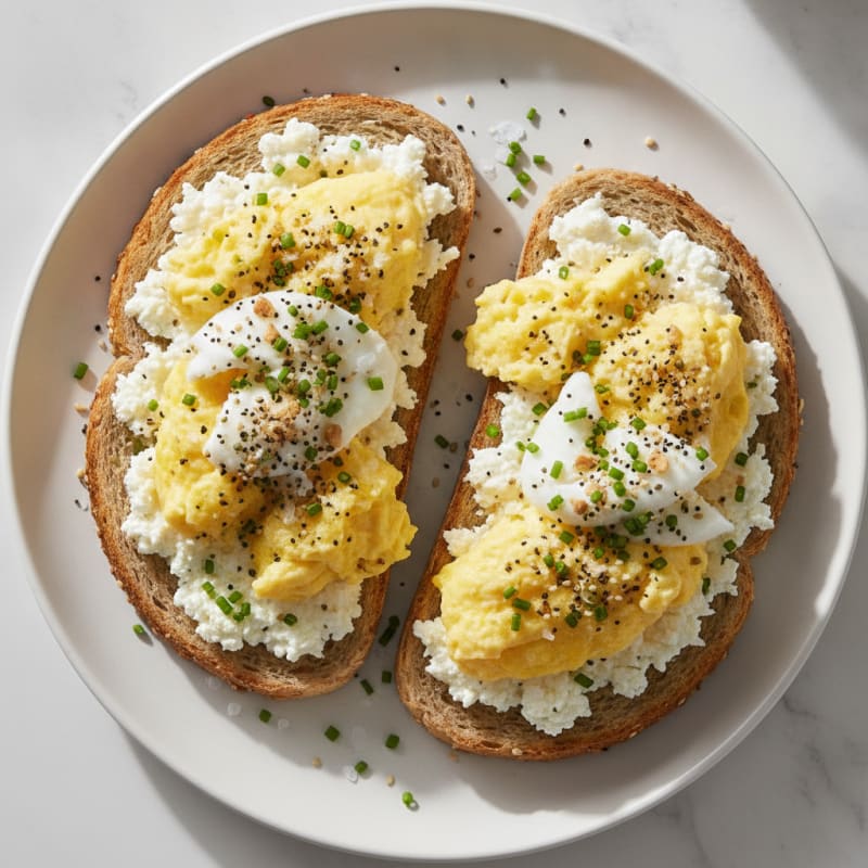 Protein-Packed Cottage Cheese and Egg Toasts