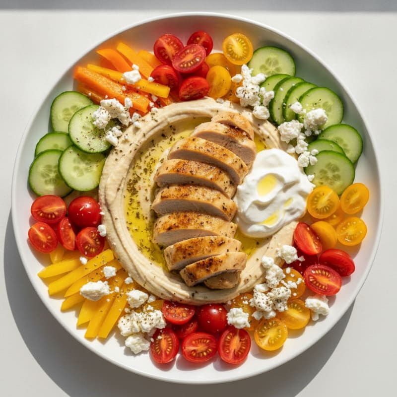Mediterranean Hummus Vegetable Platter