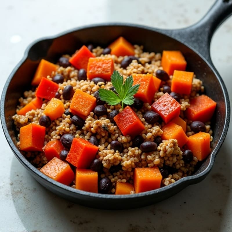Maple-Spiced Turkey Sweet Potato Skillet