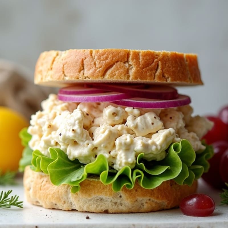 Healthy Creamy Chicken Salad Sandwich