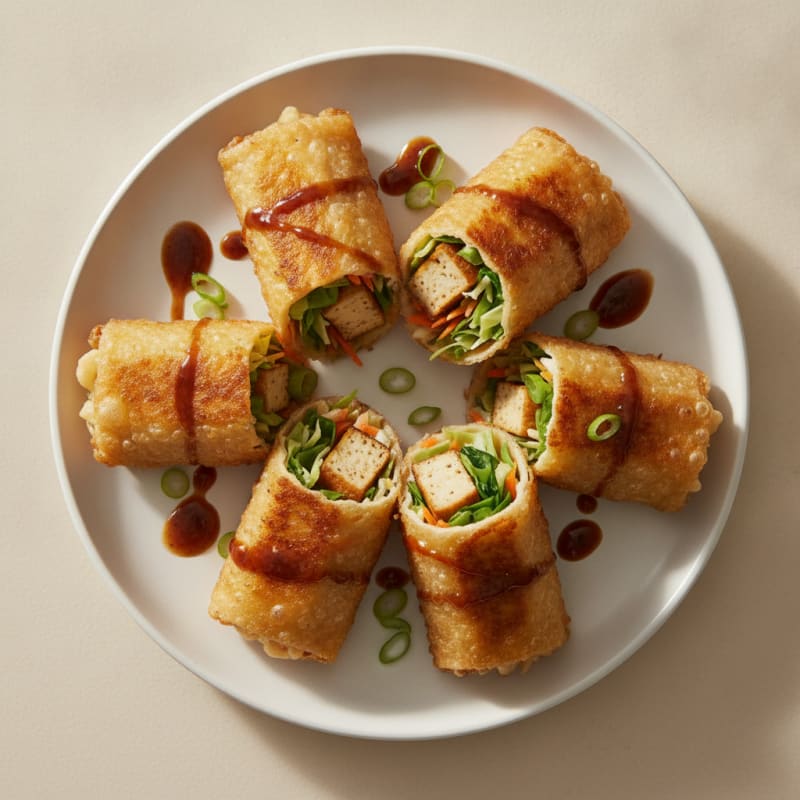 Crispy Tofu Rice Paper Rolls