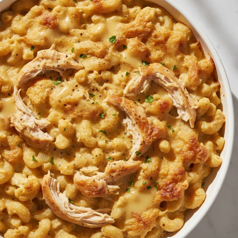 High-Protein Cauliflower Baked Mac and Cheese