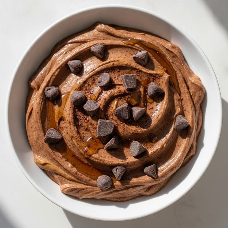 Silky Chocolate Protein Mousse with Greek Yogurt and Almond Butter