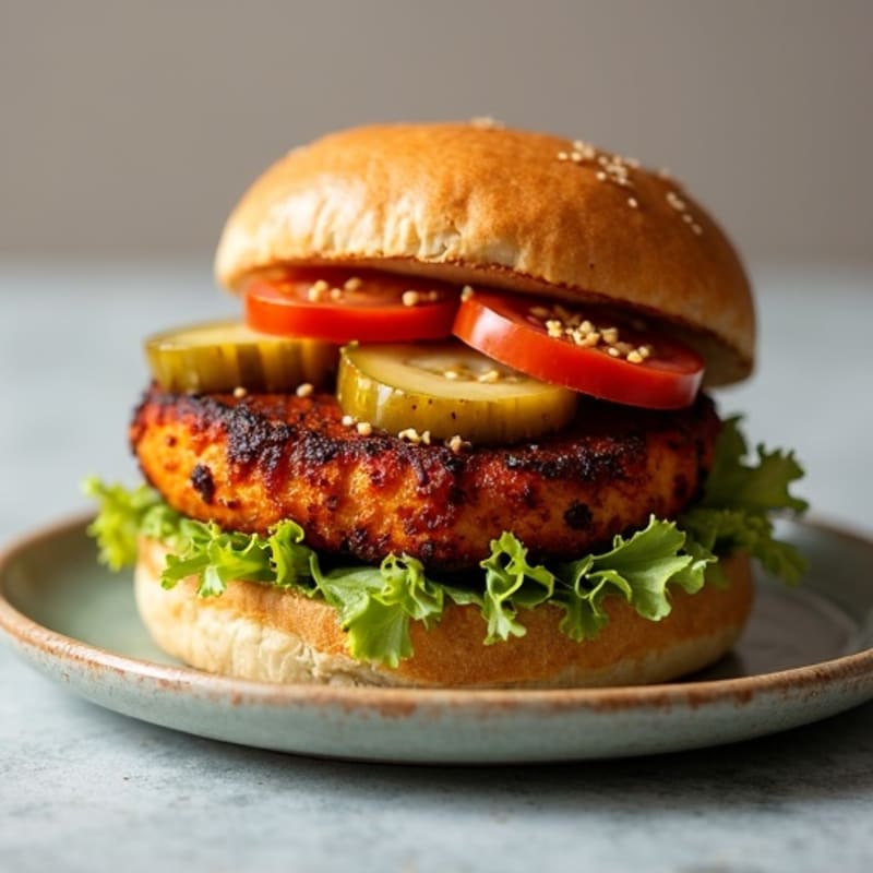 Crispy Smoky BBQ Tempeh Sandwich