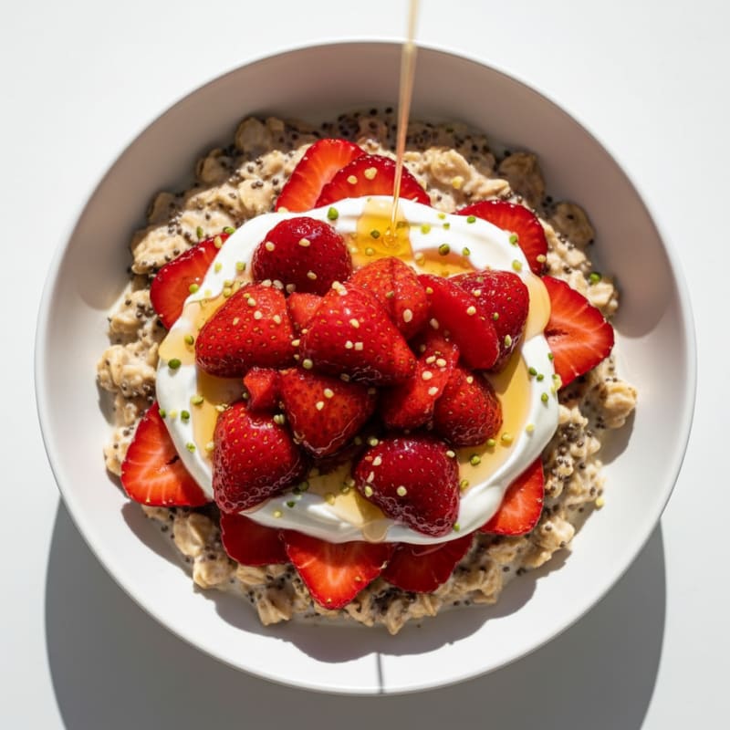 Strawberry Shortcake Overnight Oats
