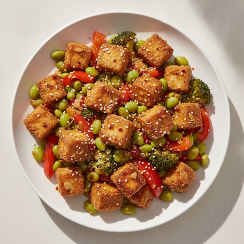 Ginger-Soy Glazed Tofu Stir-Fry