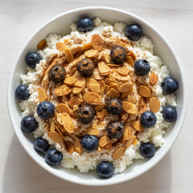 Cottage Cheese with Berries and Almonds
