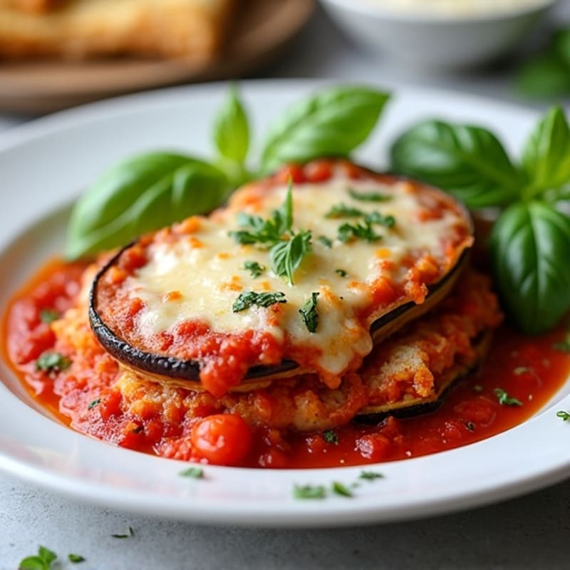 Healthy Baked Eggplant Parmesan
