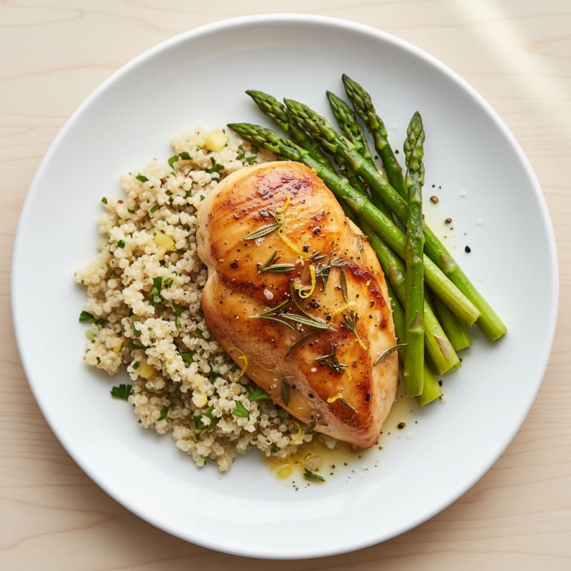 Lemon-Herb Roasted Chicken with Quinoa