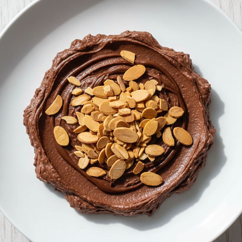 Chocolate Protein Pudding with Almonds