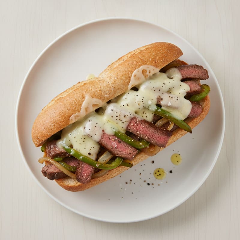 Clean-Eating Philly Cheesesteak Sandwich