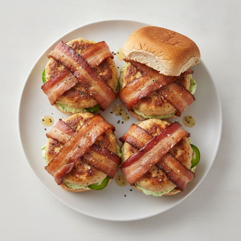 Bacon-Wrapped Jalapeño Chicken Sliders