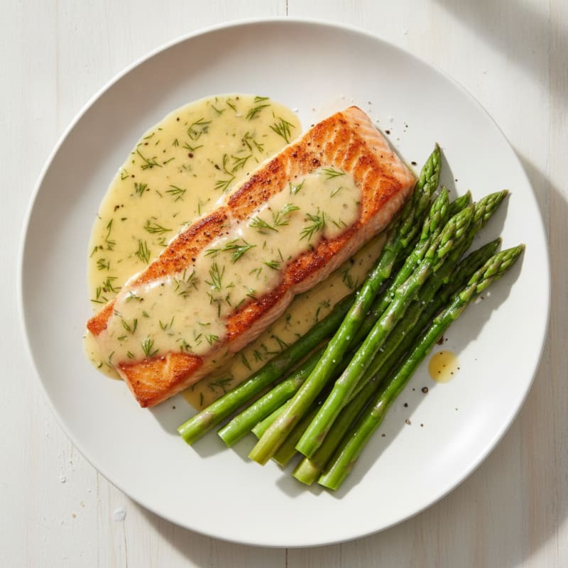 Pan-Seared Salmon with Lemon-Dill Sauce