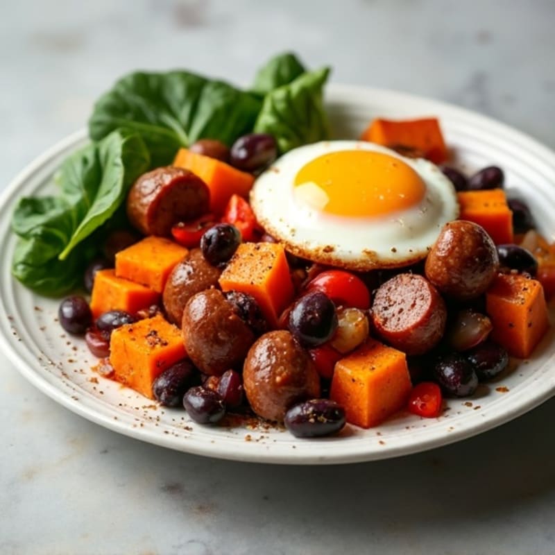 Smoky Black Bean and Sweet Potato Breakfast Hash