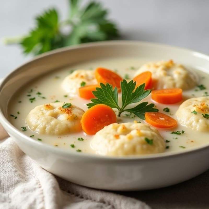 Creamy Chicken and Herb Dumpling Soup