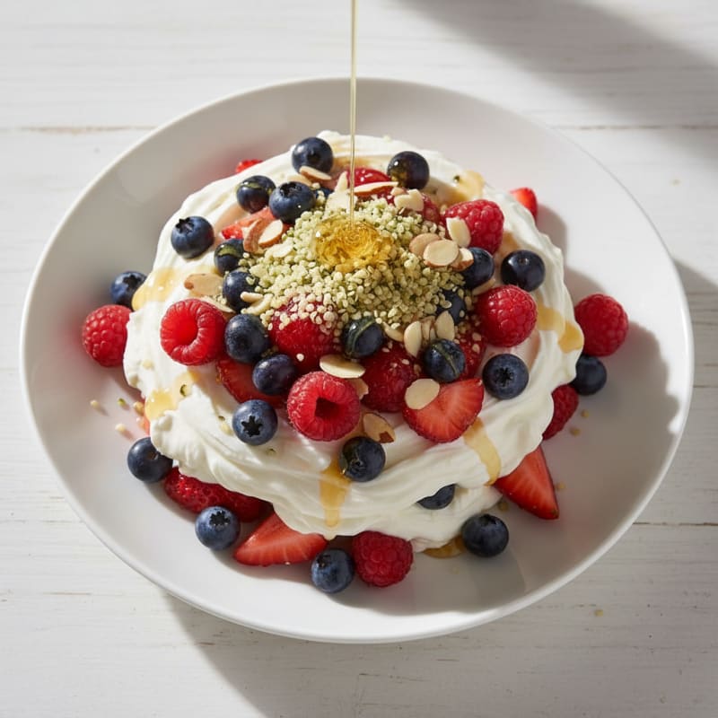 Greek Yogurt Protein Parfait with Mixed Berries