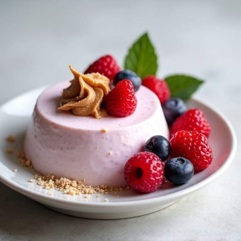 Greek Yogurt Protein Mousse with Mixed Berries