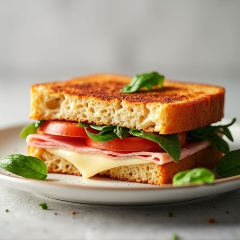 Crispy Whole Grain Ham and Creamy Swiss Melt