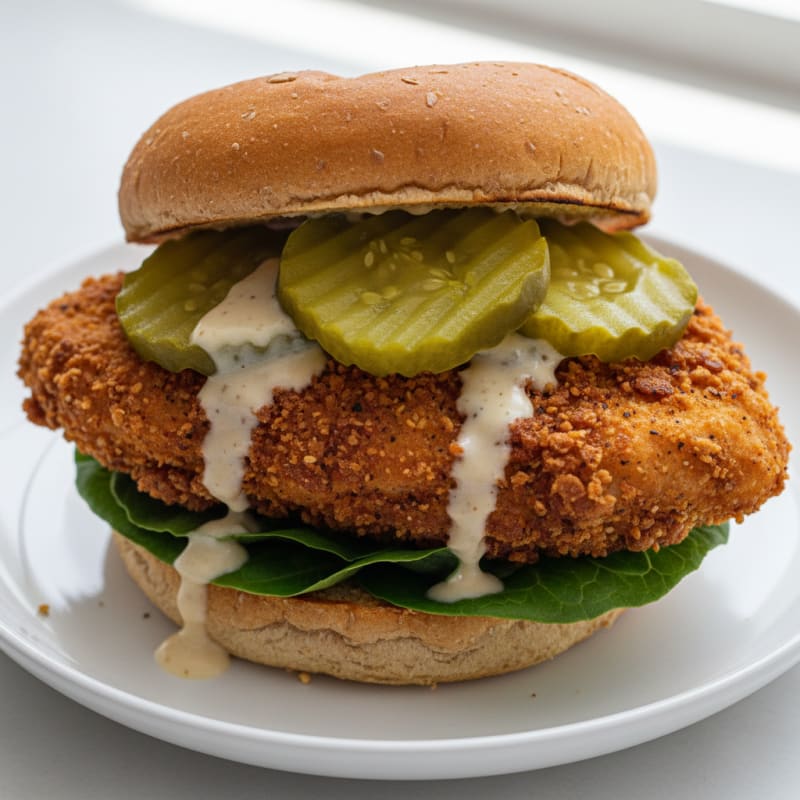 Buttermilk Fried Chicken Sandwich with Pickles