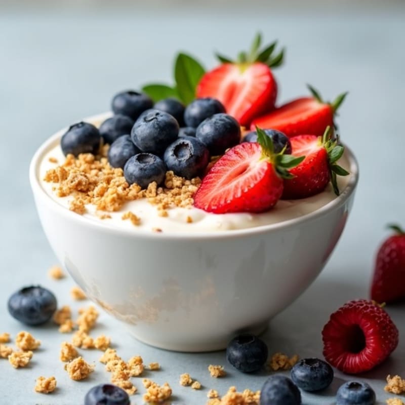 Creamy Greek Yogurt Protein Bowl with Mixed Berries