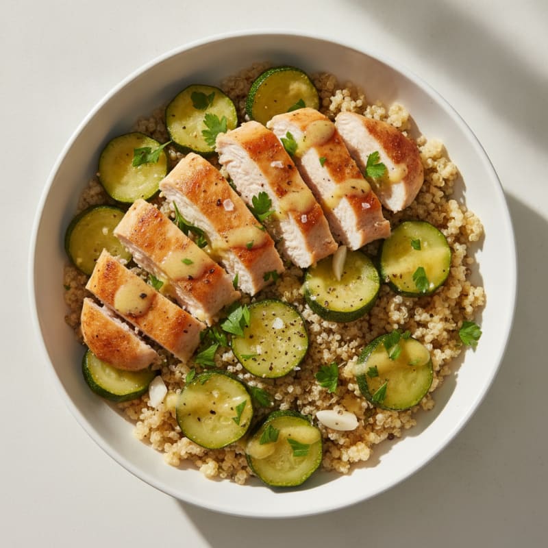 Chicken and Zucchini Quinoa Bowl