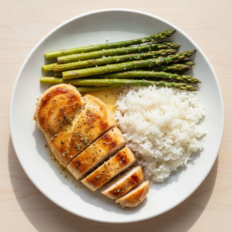 Lemon Herb Chicken with Roasted Asparagus