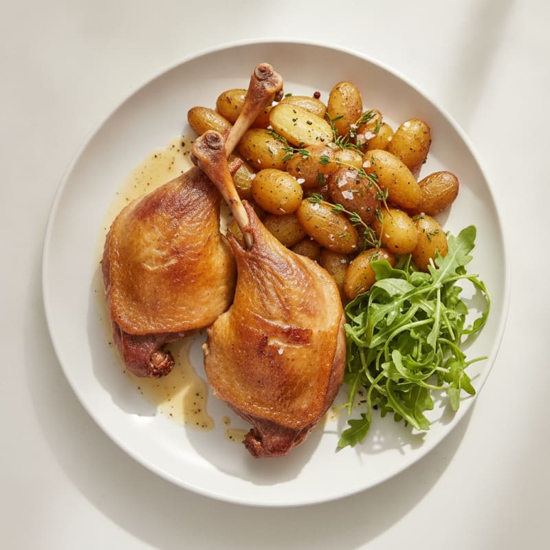Duck Confit with Herb-Roasted Potatoes