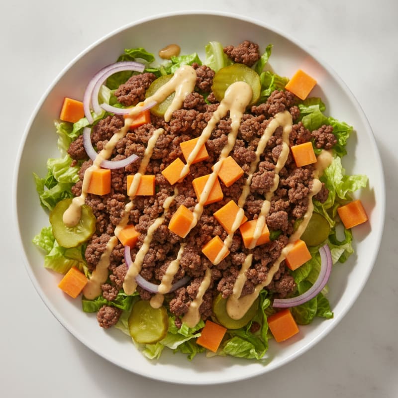 Big Mac Inspired Protein Bowl